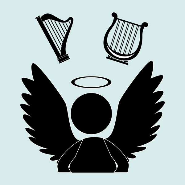 Krásný anděl design — Stockový vektor