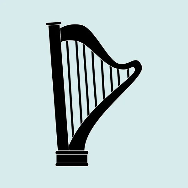 Harpe conception isolée — Image vectorielle