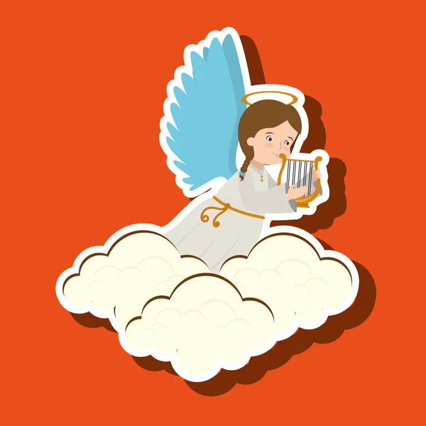 Beautiful angel design — Stock Vector