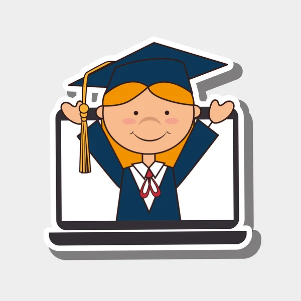 Graduación celebración diseño — Vector de stock