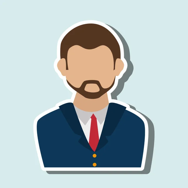 Persona de negocios avatar diseño — Vector de stock