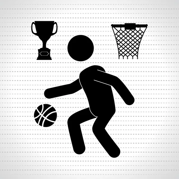 Ігровий дизайн баскетбол — стоковий вектор
