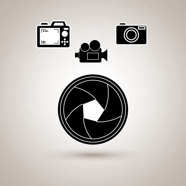 Industria cinematográfica plano icono de diseño — Vector de stock