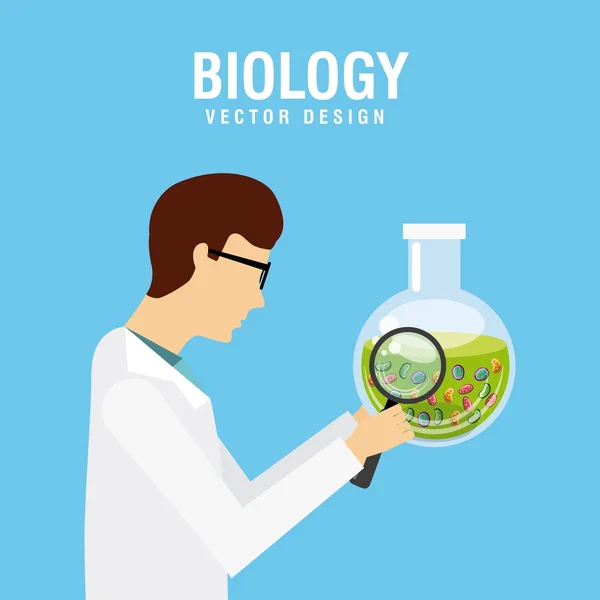 Biologi vetenskap design — Stock vektor