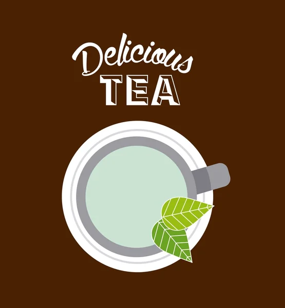 Design de chá delicioso —  Vetores de Stock