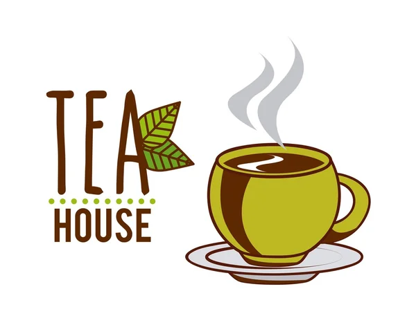 Delicioso diseño de té — Vector de stock