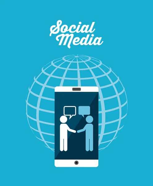 Mobile social media  design — Stock Vector