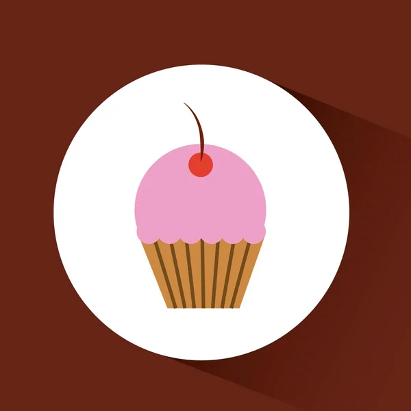 Cupcake isoliertes Design — Stockvektor