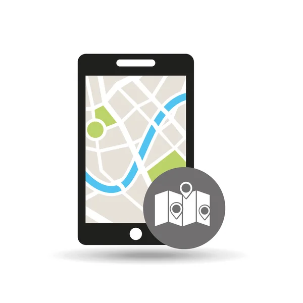 Smartphone and gps map design Stock Vector Image by ©jemastock #128534468