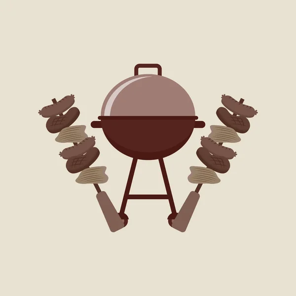 Grill conception des aliments — Image vectorielle