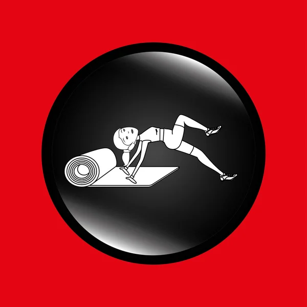 Diseño de icono de fitness — Archivo Imágenes Vectoriales