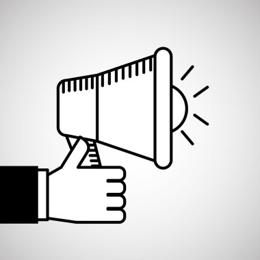 megafono tasarımı ile mesaj