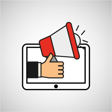 megafono tasarımı ile mesaj