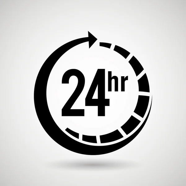 Servicio 24 horas diseño — Vector de stock