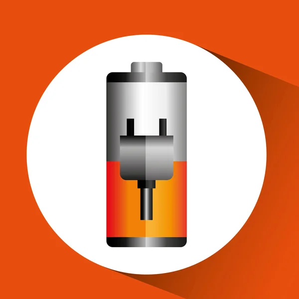 Battery power design — Stock Vector
