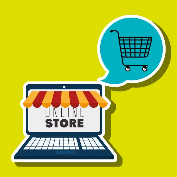 Gestaltung von Online-Shops — Stockvektor