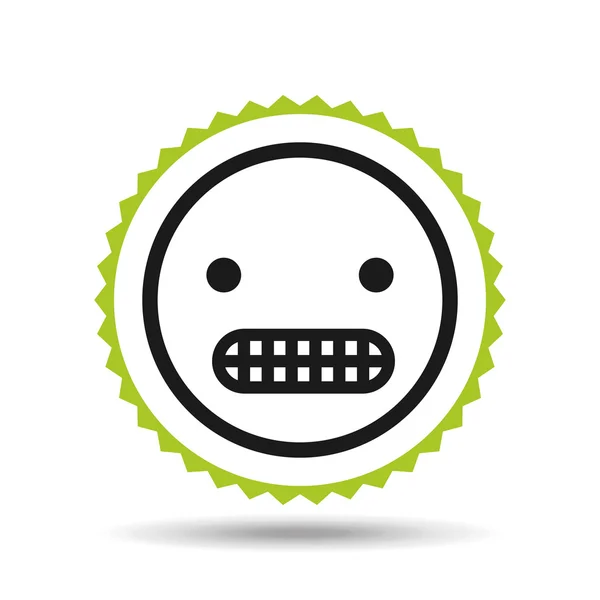 Emoticon gezicht ontwerp — Stockvector