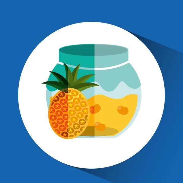 Diseño de la fruta del batido — Vector de stock