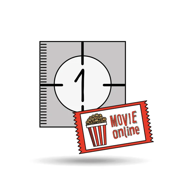 Movie online design — Stock Vector