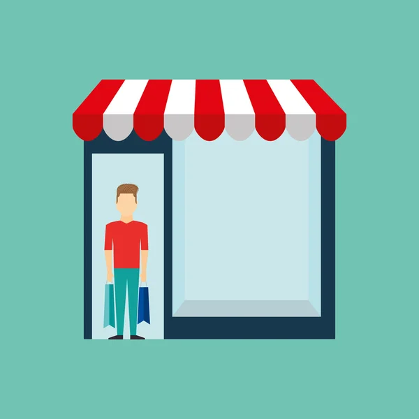 Personnes shopping design — Image vectorielle