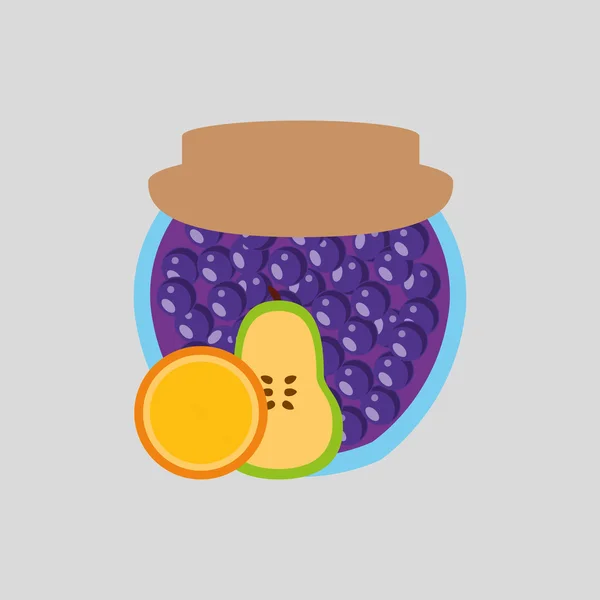 Fruits jam design — Stock Vector