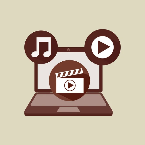 Media player  design — Stockvector