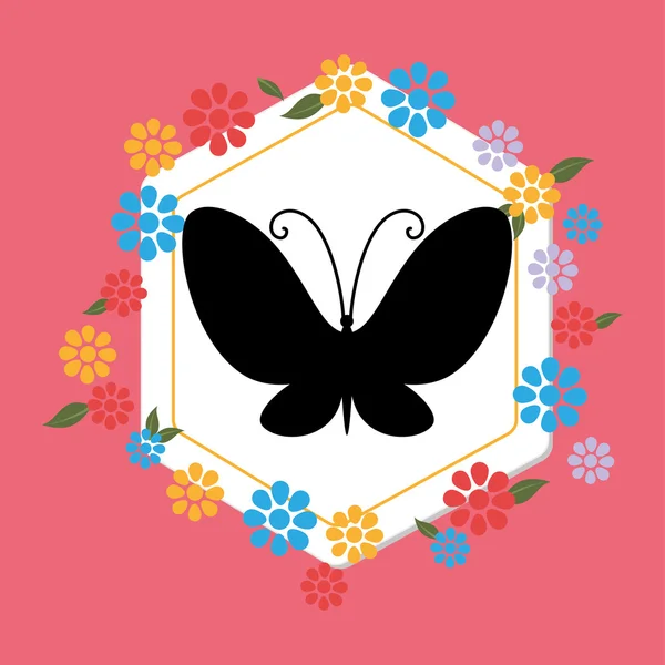 Beau design papillon — Image vectorielle