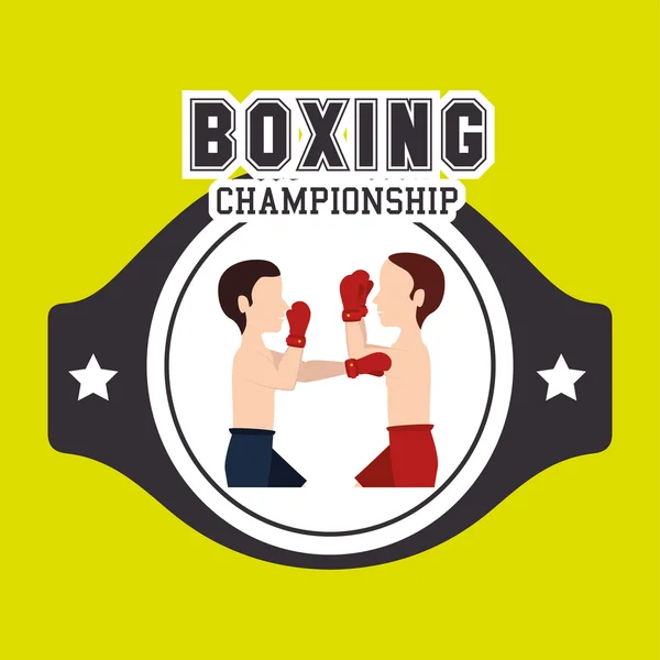 Boxeo deporte diseño — Vector de stock