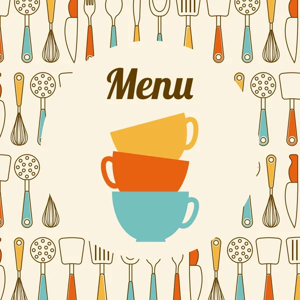 Diseño de herramientas de cocina — Vector de stock