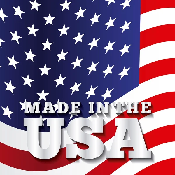 Fabriqué dans le design des Etats-Unis — Image vectorielle