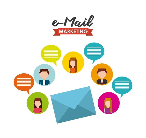 Progettazione di marketing per posta — Vettoriale Stock