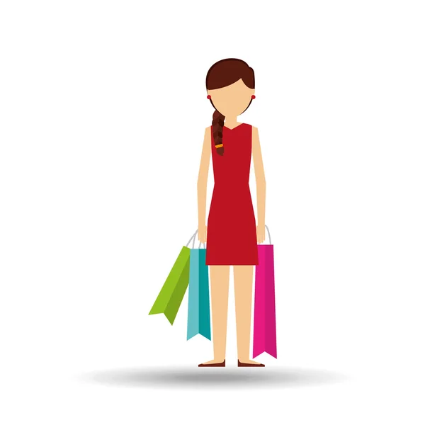 Gente compras diseño — Vector de stock