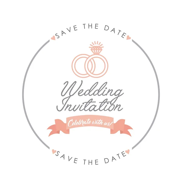 Wedding invitation design — Stock Vector
