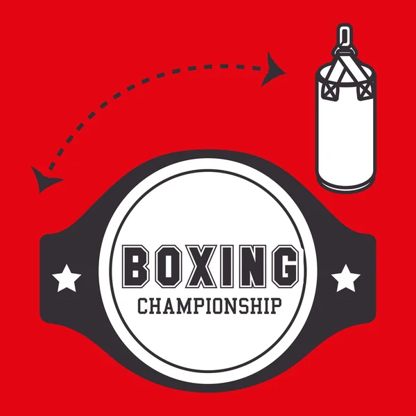 Boxning sport design — Stock vektor