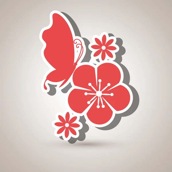 Hermoso diseño de mariposa — Vector de stock