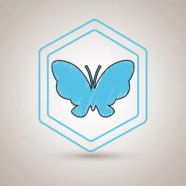 美しい蝶のデザイン — ストックベクタ