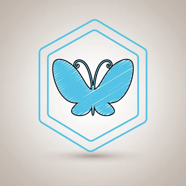 Beau design papillon — Image vectorielle