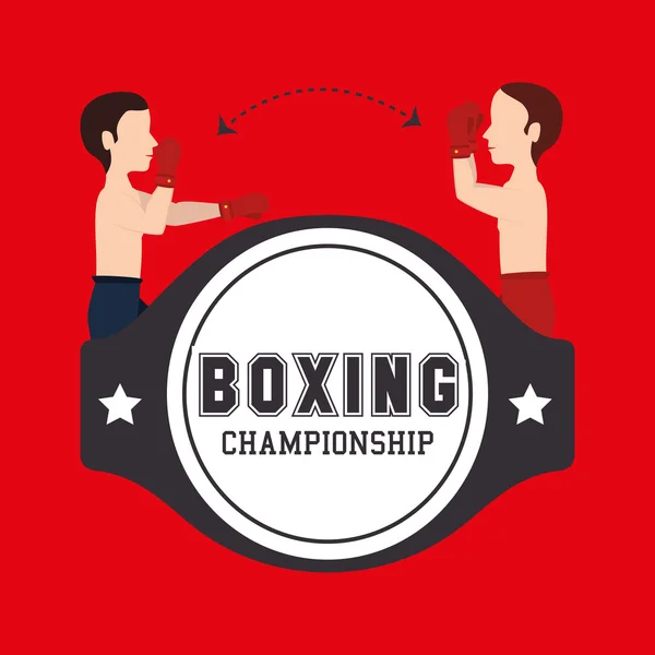 Boxeo deporte diseño — Archivo Imágenes Vectoriales