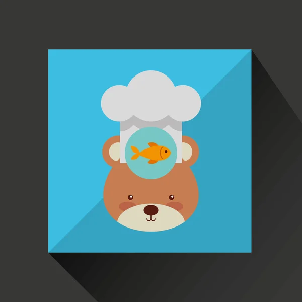 Chef design animal — Image vectorielle