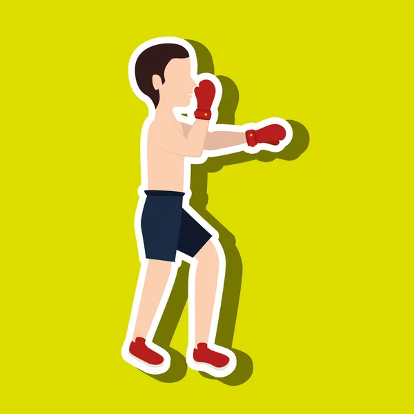 Boxeo deporte diseño — Archivo Imágenes Vectoriales