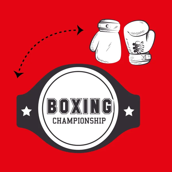 Boxning sport design — Stock vektor