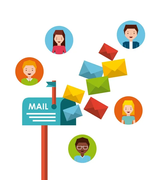 Σχεδιασμού μάρκετινγκ mail — Διανυσματικό Αρχείο