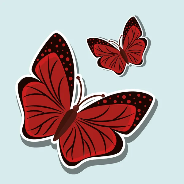 Schönes Schmetterlingsdesign — Stockvektor