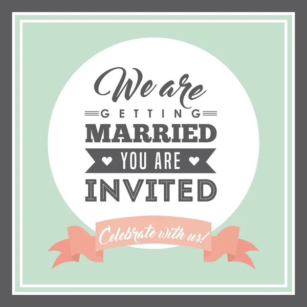 Conception d'invitation de mariage — Image vectorielle