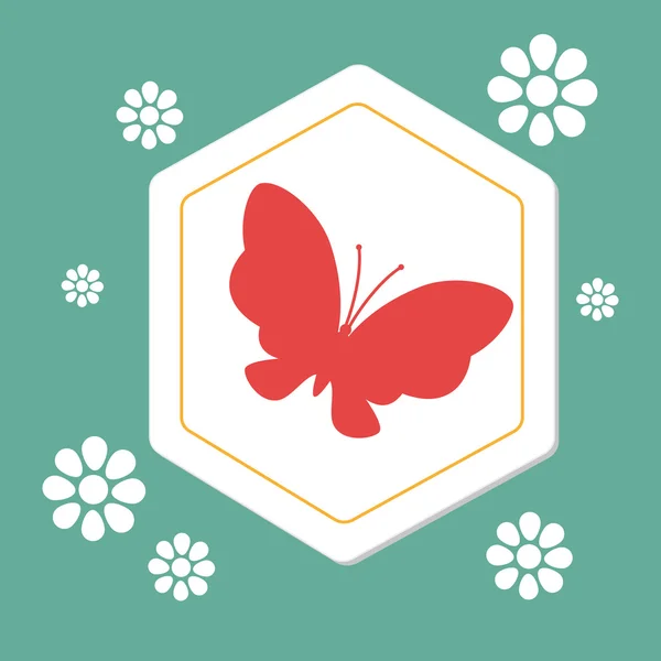 Hermoso diseño de mariposa — Vector de stock