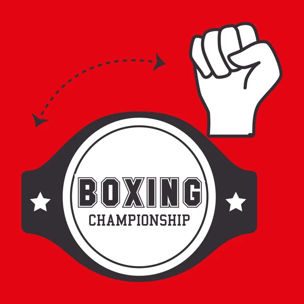Boxning sport design — Stock vektor
