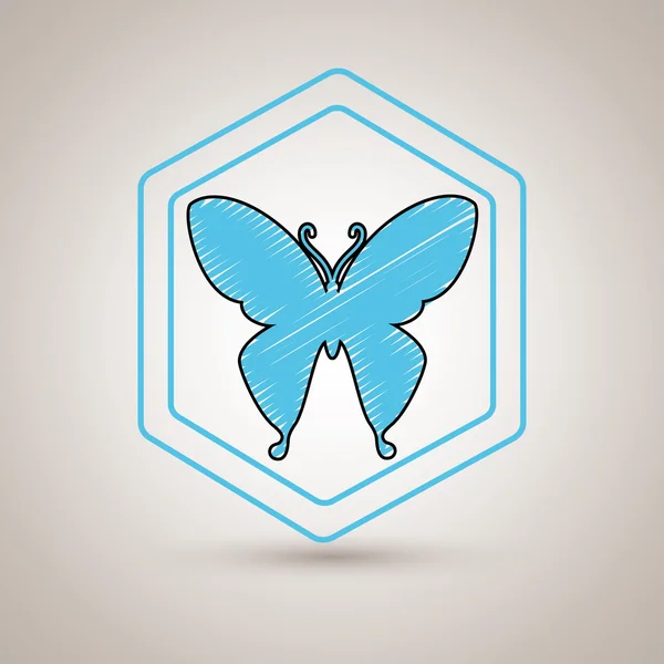 Beau design papillon — Image vectorielle