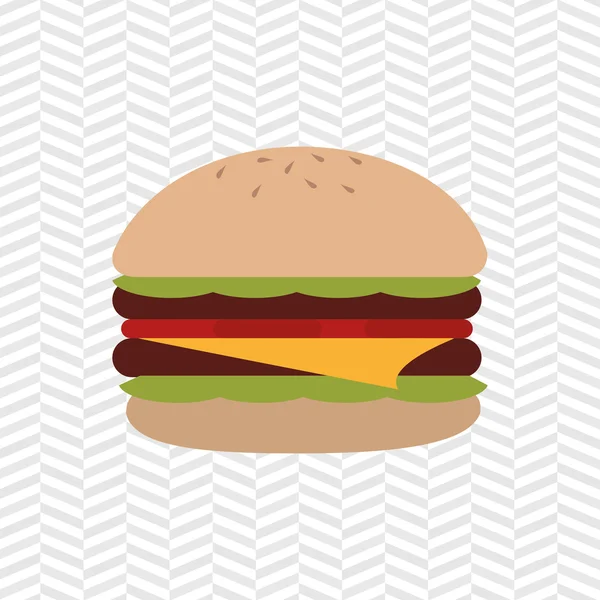 맛 있는 햄버거 디자인 — 스톡 벡터