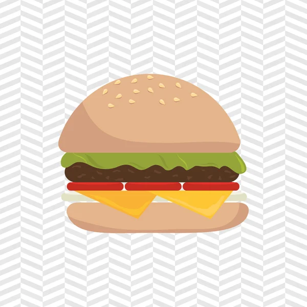 Delizioso design hamburger — Vettoriale Stock