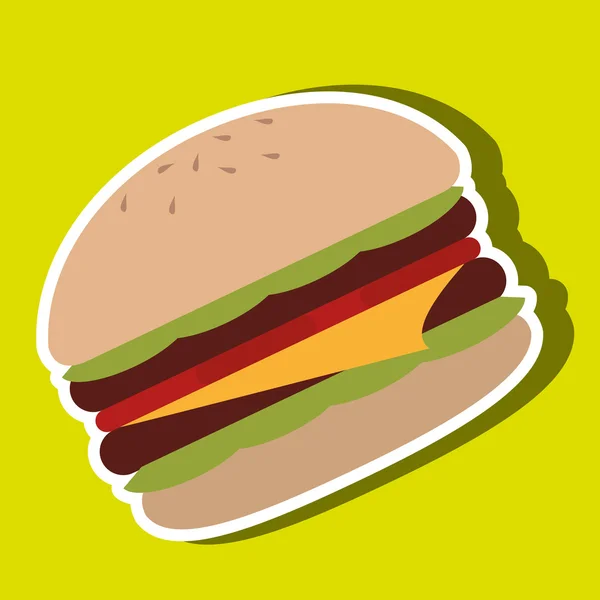 Delizioso design hamburger — Vettoriale Stock